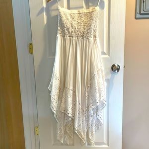Michael Kors strapless eyelet dress